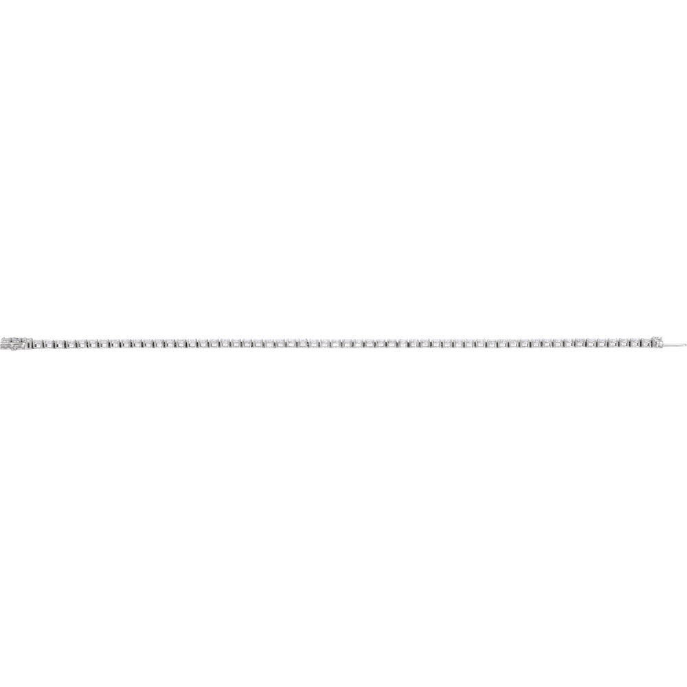 Melden 14k White Gold Line Tennis Bracelet 4ct Total Diamond