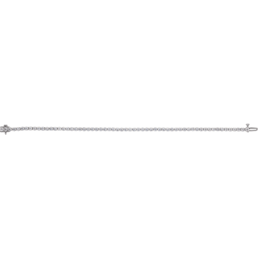 Melden 14k White Gold Line Tennis Bracelet 4ct Total Diamond