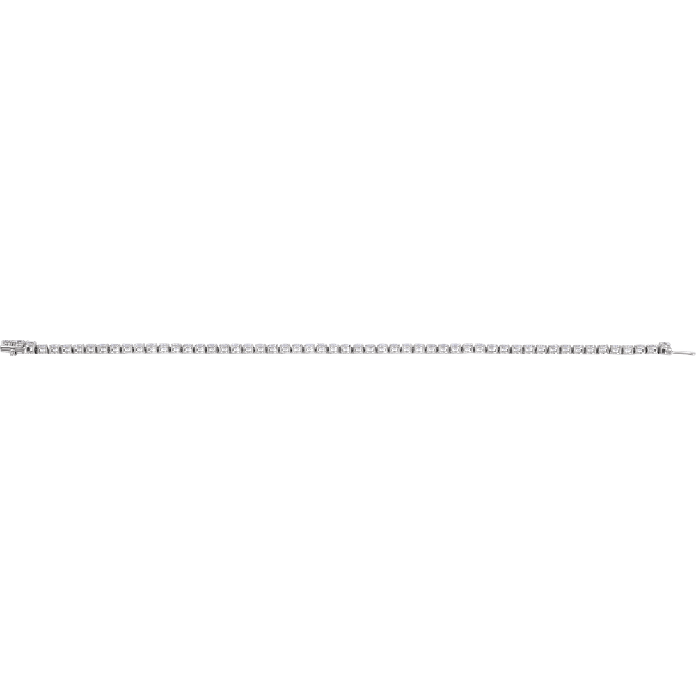 Melden 14k White Gold Line Tennis Bracelet 5ct Total Diamond