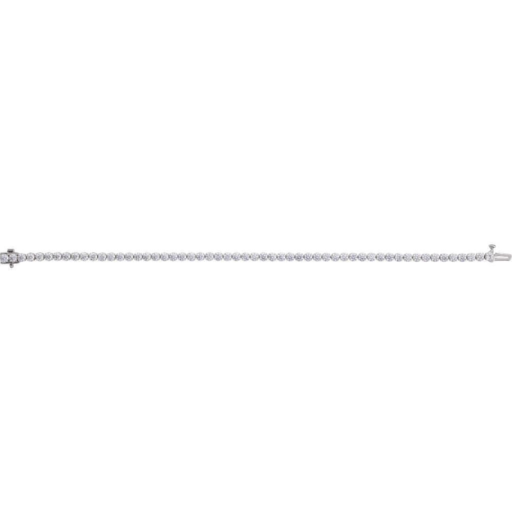 Melden 14k White Gold Line Tennis Bracelet 5ct Total Diamond