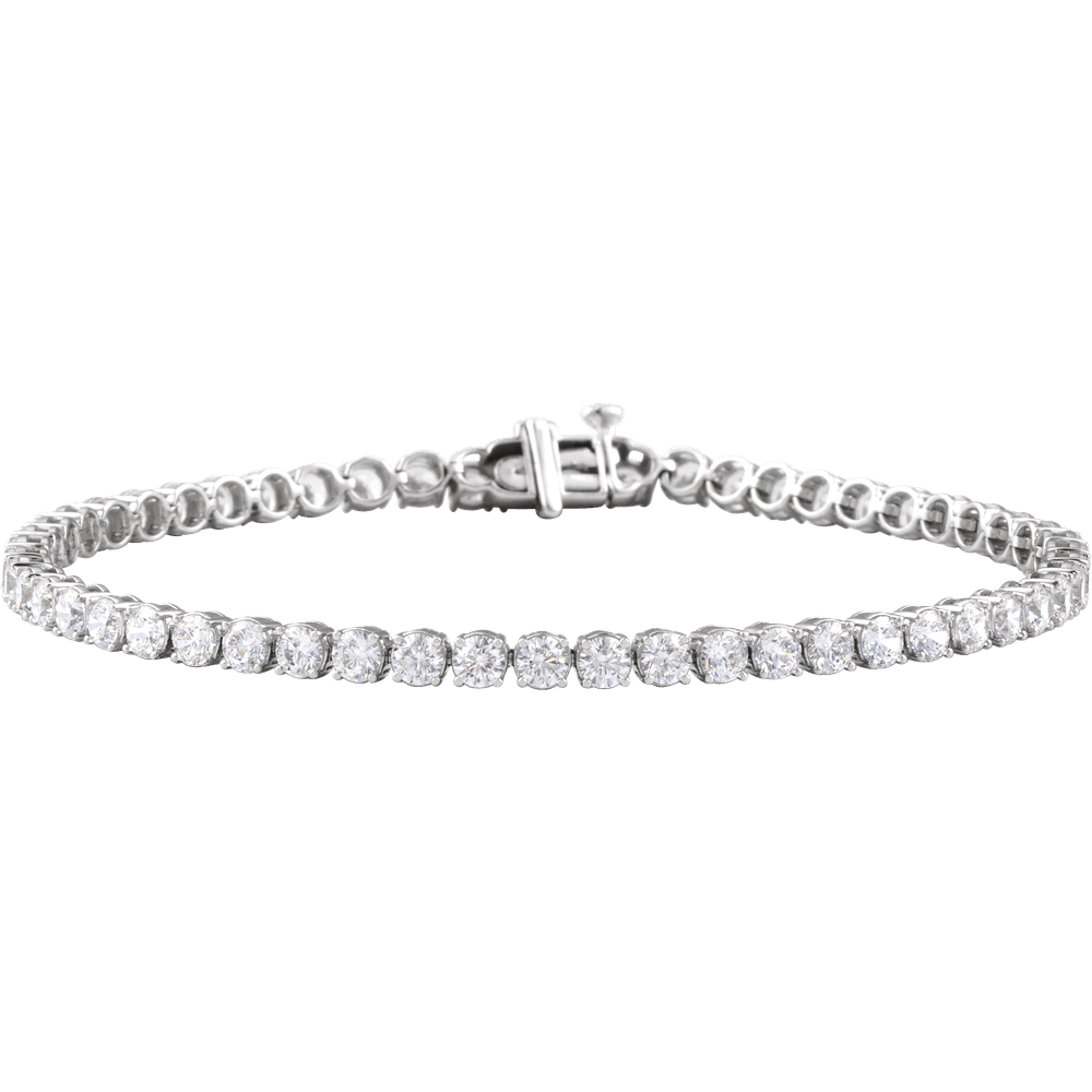 Melden 14k White Gold Line Tennis Bracelet 5ct Total Diamond