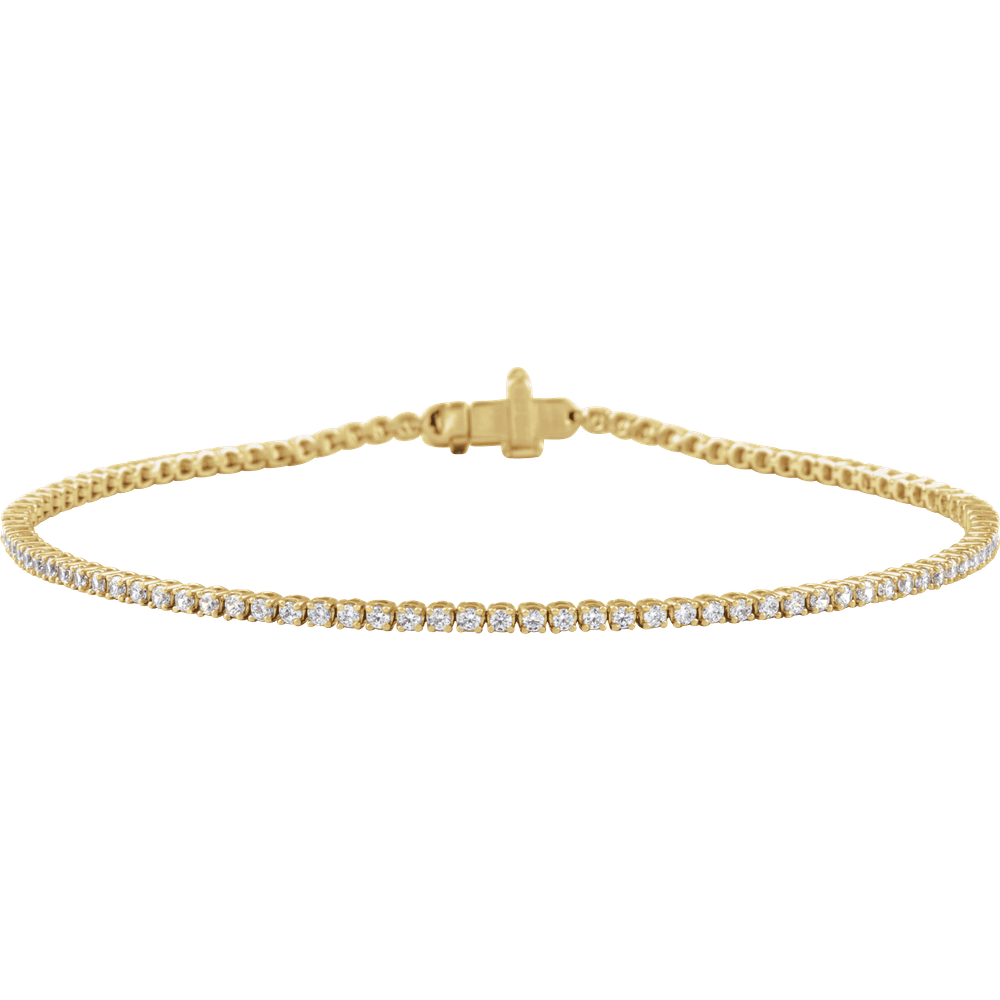Melden 14k Gold Line Tennis Bracelet 1ct Total Diamond