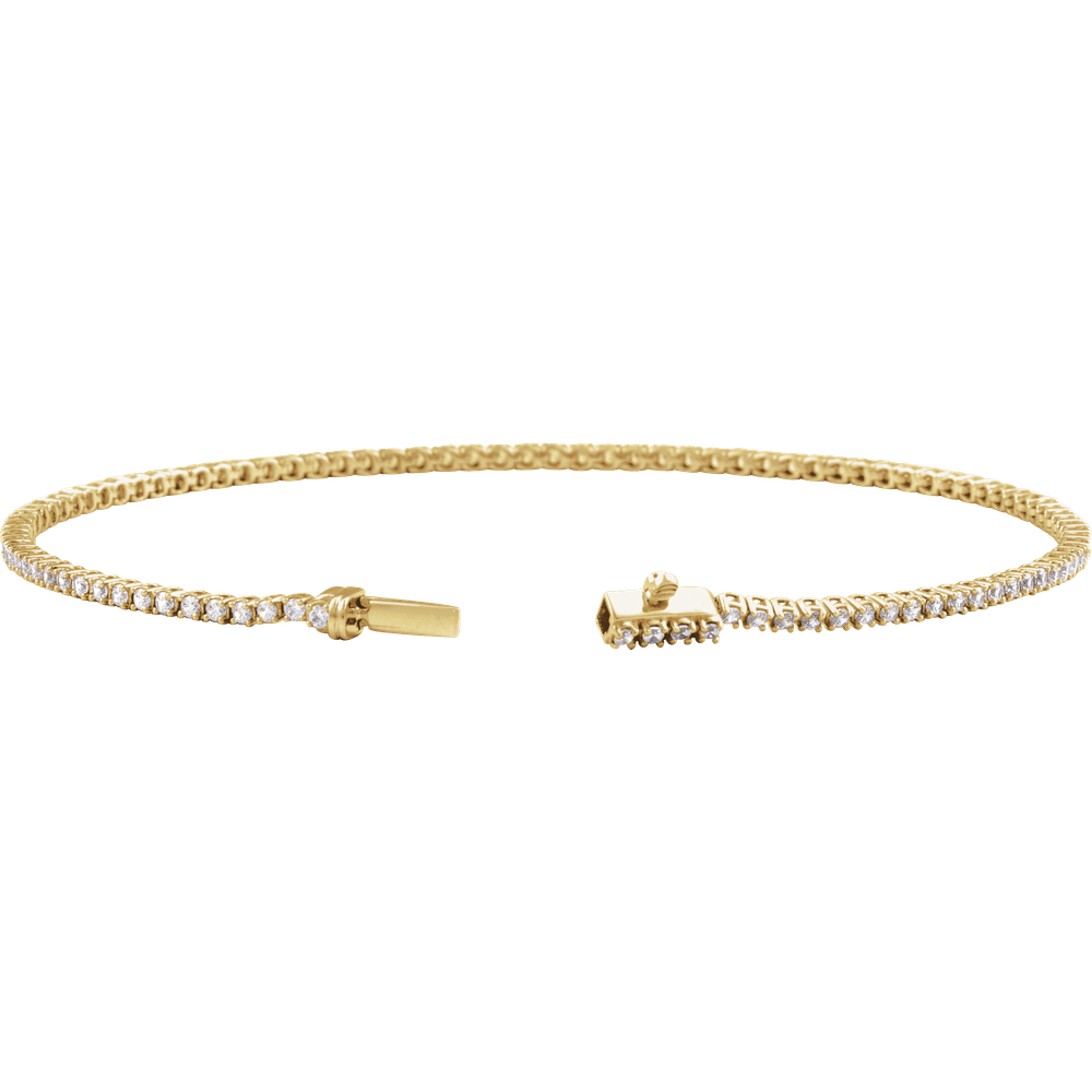 Melden 14k Gold Line Tennis Bracelet 1ct Total Diamond