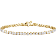 Melden 14k Gold Line Tennis Bracelet 5ct Total Diamond
