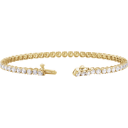 Melden 14k Gold Line Tennis Bracelet 5ct Total Diamond