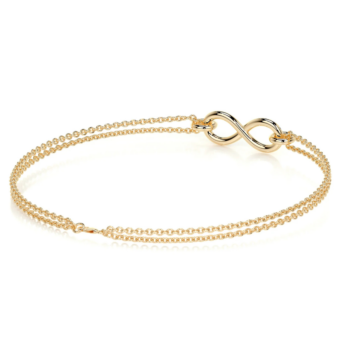 Melden 14k Gold Infinity Bracelet 0.16ct Total Diamond