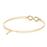 Melden 14k Gold Infinity Bracelet 0.32ct Total Diamond
