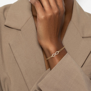 Melden 14k Gold Infinity Bracelet 0.32ct Total Diamond