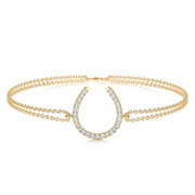 Melden 14k Gold Horse Shoe Bracelet 0.28ct Total Diamond