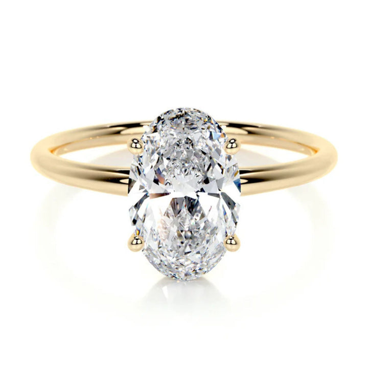 Melden Lisa 4 ct oval diamond ring in 18K Rose Gold
