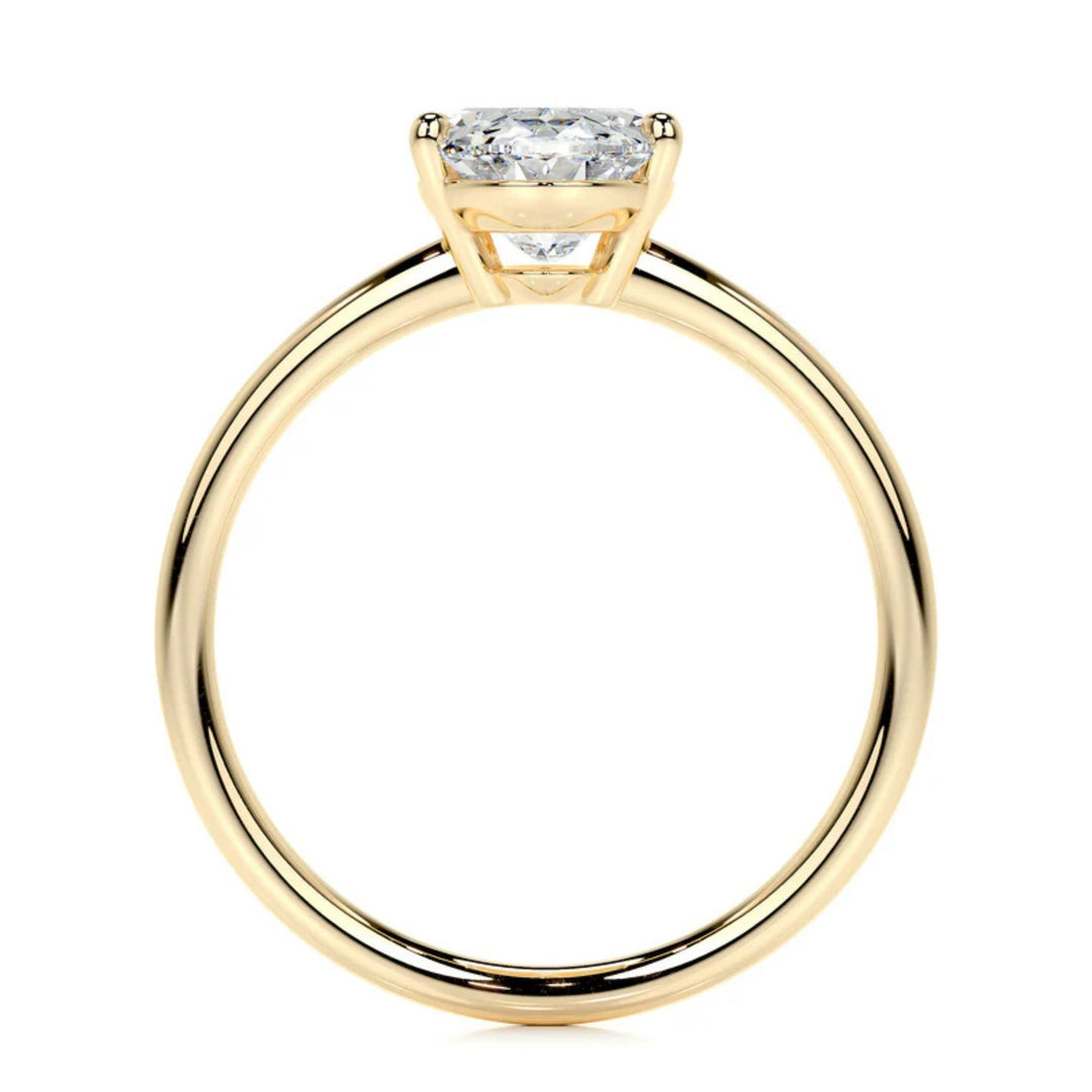 Melden Lisa 10k Gold Ring Solitaire Center Stone 2.00ct Oval Diamond