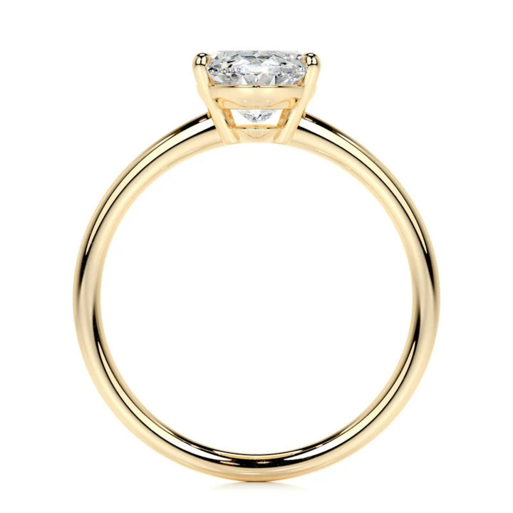Melden Lisa 10k Gold Ring Solitaire Center Stone 2.00ct Oval Diamond