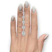 Melden Lisa 14k White Gold Ring Solitaire Center Stone 2.00ct Oval Diamond