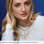 Melden diamond cross necklace and pendant in 14K White Gold