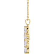 Melden diamond cross necklace and pendant in 14K Gold