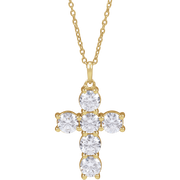 Melden diamond cross necklace and pendant in 14K Gold