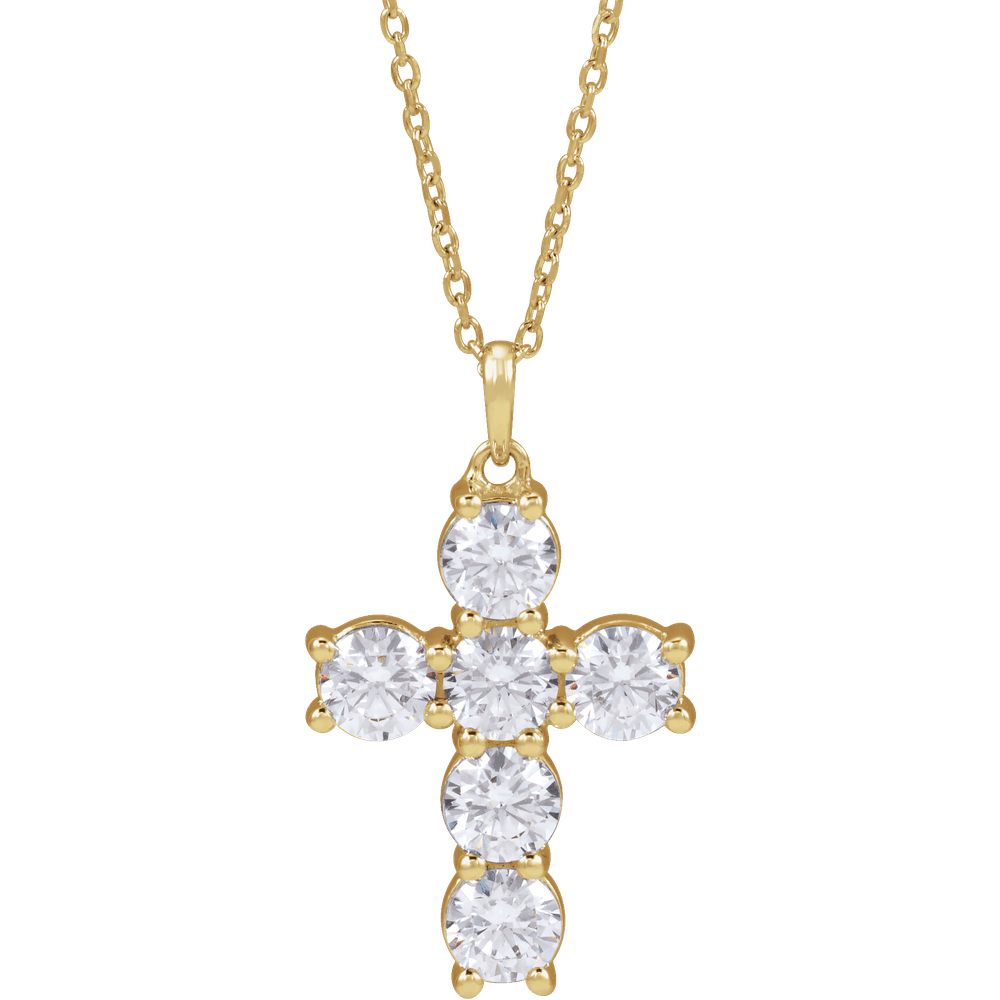 Melden diamond cross necklace and pendant in 14K Gold