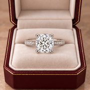 Melden Samantha 14k White Gold Ring Cushion Diamond Center Stone 1.22ct Total Diamond
