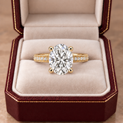 Melden Samantha 14k Gold Ring Oval Diamond Center Stone 2.22ct Total Diamond